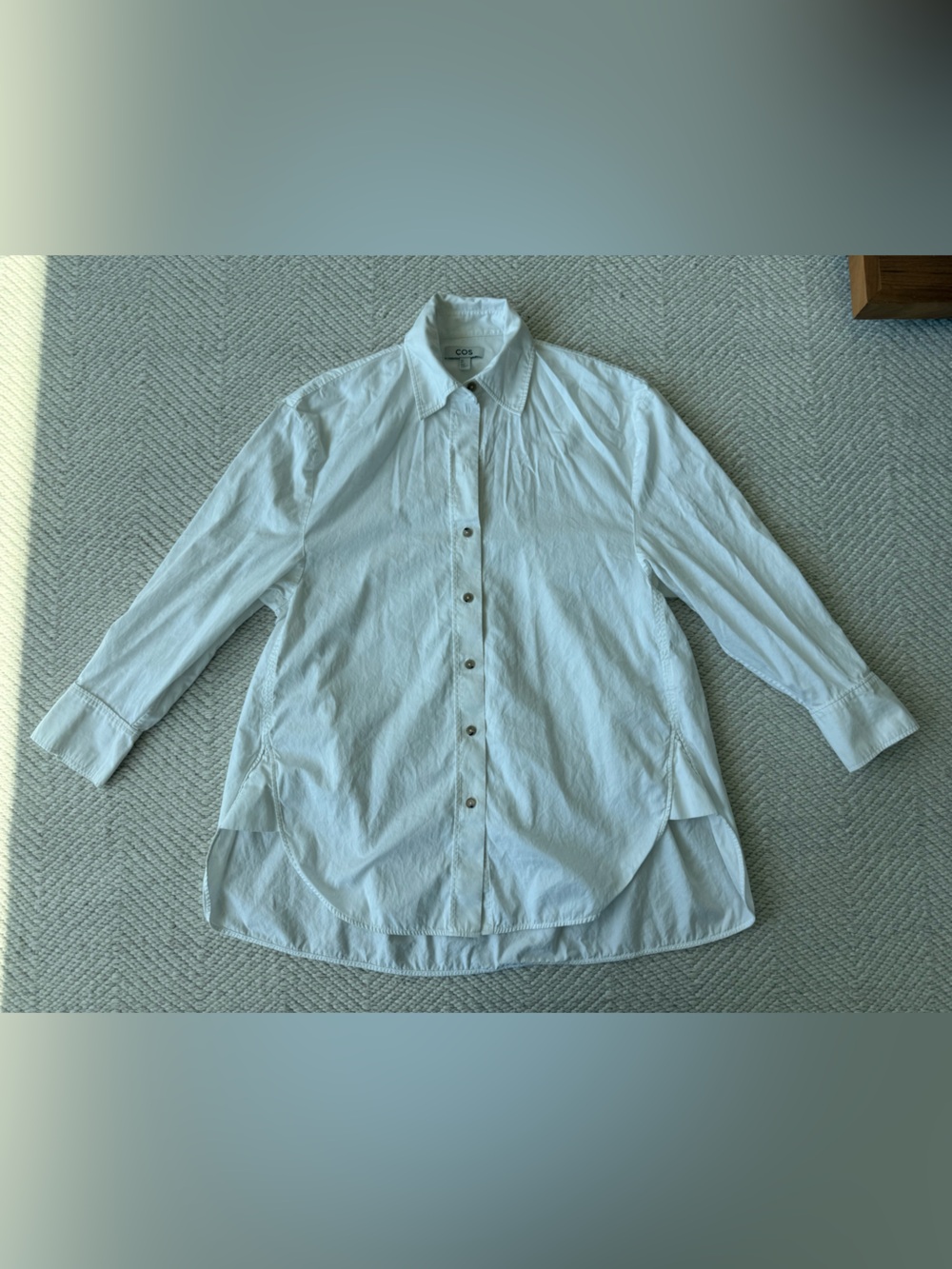 COS Oversized White Cotton Button Down sz 4